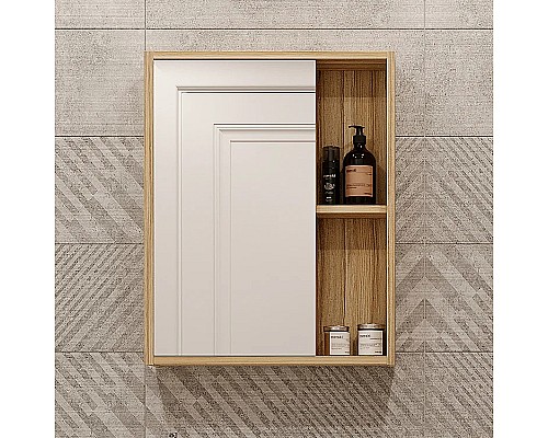 Зеркальный шкаф DIWO Углич 50 UGL.Z.50/P/M Светлое дерево