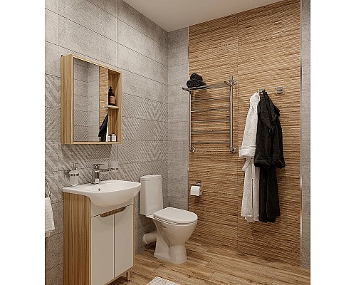 Зеркальный шкаф DIWO Углич 50 UGL.Z.50/P/M Светлое дерево