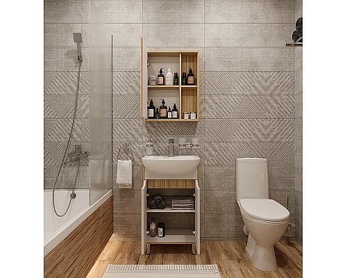 Зеркальный шкаф DIWO Углич 50 UGL.Z.50/P/M Светлое дерево