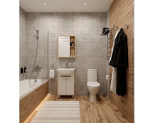 Зеркальный шкаф DIWO Углич 50 UGL.Z.50/P/M Светлое дерево