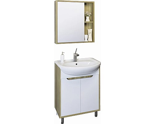 Зеркальный шкаф DIWO Углич 50 UGL.Z.50/P/M Светлое дерево