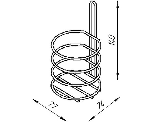 Стакан для зубных щеток DIWO Смоленск ПК14802 Хром