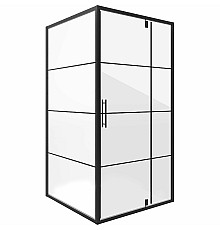 Душевой уголок Niagara Nova 80х80 NG-0280-08 BLACK профиль Черный стекло прозрачное