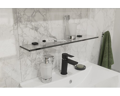 Стеклянная полка STWORKI Glass Shelf 80 3GW264TTKK000 Черная Стеклянная полка STWORKI Glass Shelf 80 3GW264TTKK000 Черная