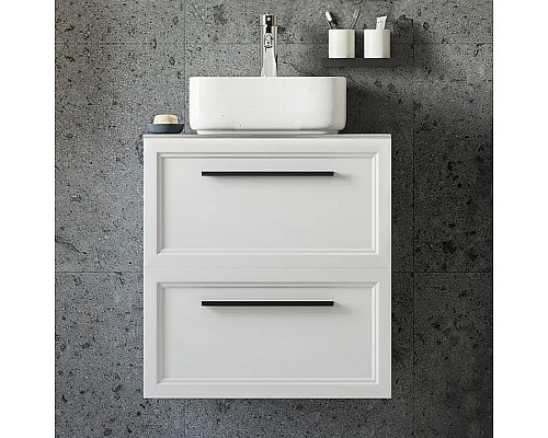 Комплект мебели для ванной STWORKI Эстерсунд 60 459665 подвесной Белый матовый Монте тиберио