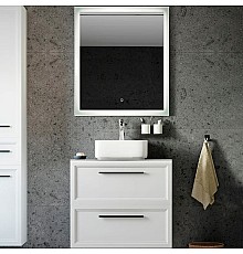 Комплект мебели для ванной STWORKI Эстерсунд 75 459860 подвесной Белый матовый Монте тиберио