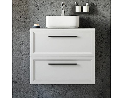 Комплект мебели для ванной STWORKI Эстерсунд 75 459860 подвесной Белый матовый Монте тиберио
