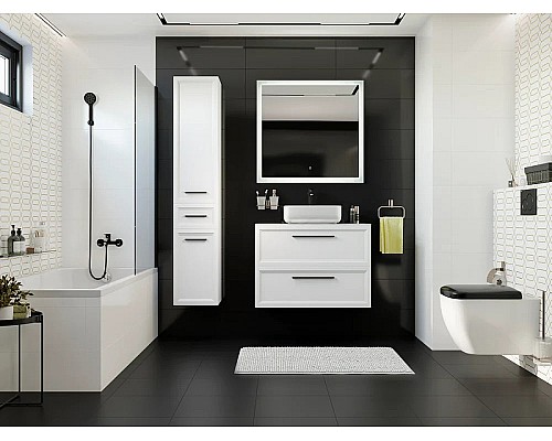 Тумба с раковиной STWORKI Эстерсунд 90 460318 подвесная Белая матовая Роверелла