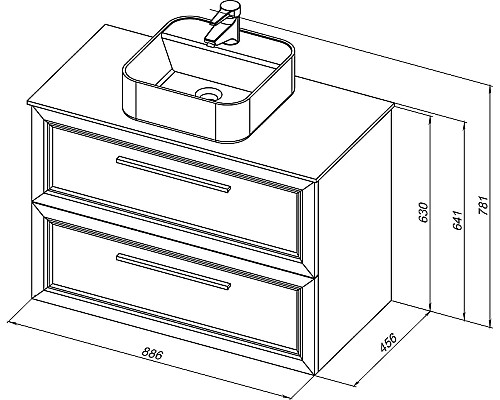 Тумба с раковиной STWORKI Эстерсунд 90 460318 подвесная Белая матовая Роверелла