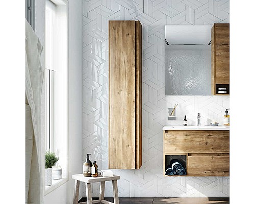 Шкаф пенал STWORKI Карлстад 30 249981 подвесной Дуб рустикальный