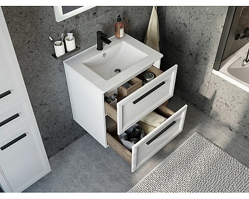 Комплект мебели для ванной STWORKI Эстерсунд 60 440919 подвесной Белый матовый