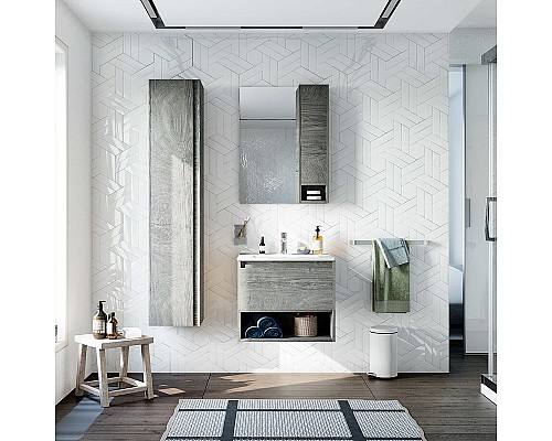 Зеркало со шкафом STWORKI Карлстад 60 R 249982 Дуб рошелье