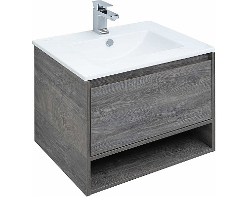 Тумба с раковиной STWORKI Карлстад 60 418832 подвесная Дуб рошелье