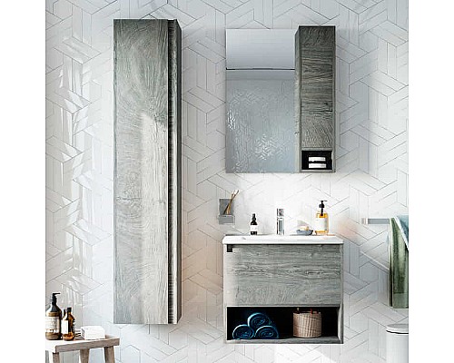 Тумба с раковиной STWORKI Карлстад 60 418832 подвесная Дуб рошелье