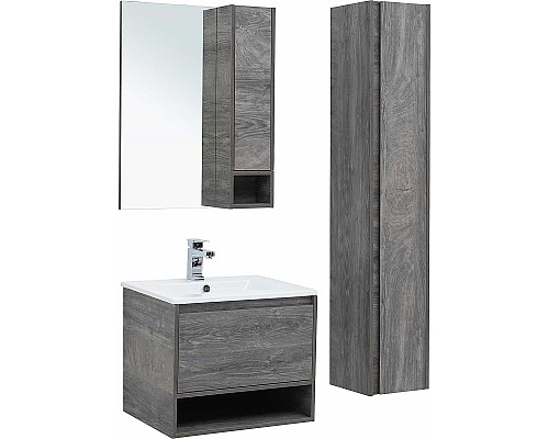 Тумба с раковиной STWORKI Карлстад 60 418832 подвесная Дуб рошелье