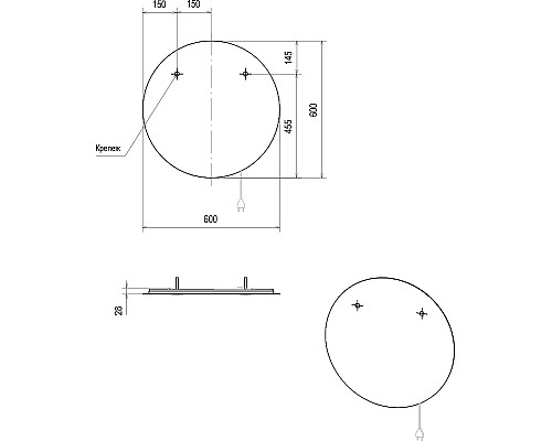 Комплект мебели для ванной STWORKI Ноттвиль 60 444537 подвесной Дуб верона