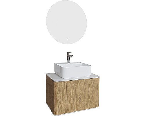 Комплект мебели для ванной STWORKI Ноттвиль 60 444537 подвесной Дуб верона