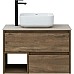 Тумба с раковиной STWORKI Карлстад 75 425257 подвесная Дуб рустикальный