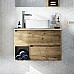 Тумба с раковиной STWORKI Карлстад 75 425257 подвесная Дуб рустикальный