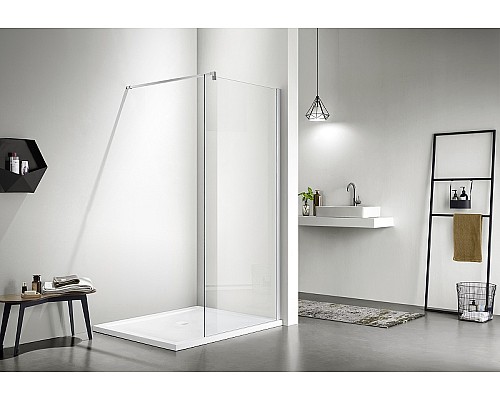 Душевая перегородка Aquatek 100 AQ WIW 10020CH профиль Хром стекло прозрачное