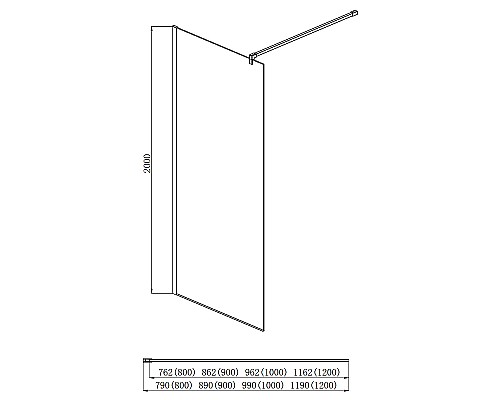Душевая перегородка Aquatek 100 AQ WIW 10020CH профиль Хром стекло прозрачное