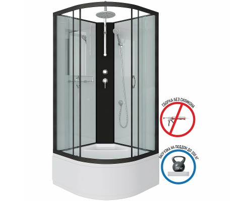 Душевая кабина Niagara Classic 100х100 NG-6709-14BKT без гидромассажа