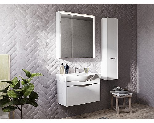 Шкаф пенал STWORKI Хельсинки 30 R 1A231703HI01R подвесной Белый глянец