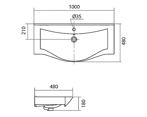Комплект мебели для ванной STWORKI Хельсинки 100 411900 подвесной Белый глянец