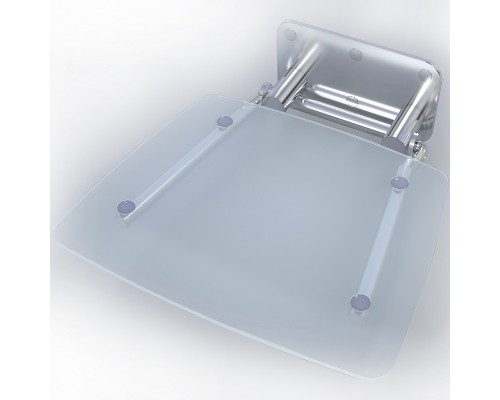 Сиденье для душа Black&White 0883000 Белое матовое крепеж Хром