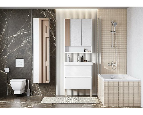 Зеркальный шкаф Aquaton Сканди 70 1A252202SD010 Белый Зеркальный шкаф Aquaton Сканди 70 1A252202SD010 Белый