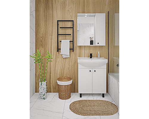 Шкаф пенал Runo Римини 35 R 00-00001253 Белый