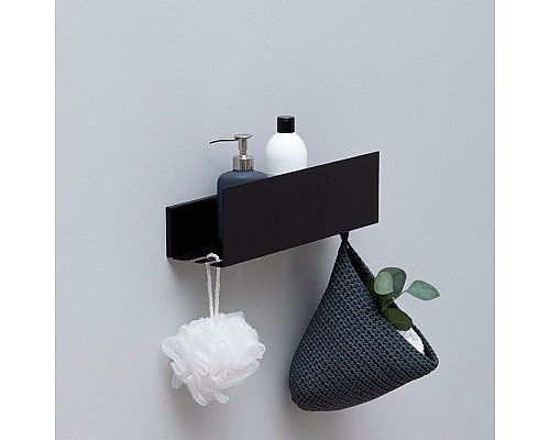 Металлическая полка Aquanet Магнум 60 274182 Черная матовая