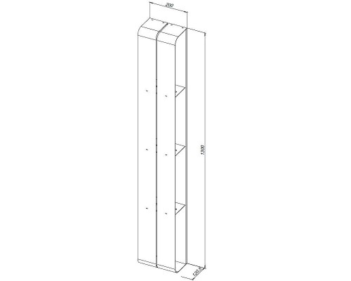 Металлическая полка Aquanet Магнум 20х130 302240 Белая матовая
