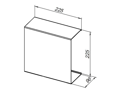 Металлическая полка Aquanet Магнум 22.5 302223 Черная матовая