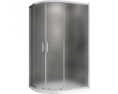Душевой уголок Abber Schwarzer Diamant 110x80 профиль Хром стекло матовое