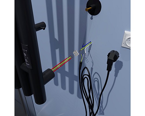 Электрический полотенцесушитель Тругор Вектор ПЭК СП 120x15 Черный