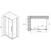 Душевой уголок Abber Schwarzer Diamant 120x85 профиль Хром стекло прозрачное