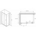 Душевой уголок Abber Schwarzer Diamant 120x100 профиль Хром стекло прозрачное