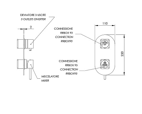 Смеситель для душа Remer X-Style X93KBRL Медь