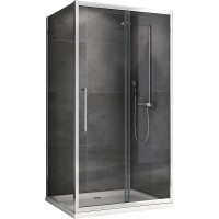 Душевой уголок Abber Schwarzer Diamant 150x85 профиль Хром стекло прозрачное