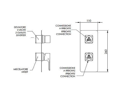 Смеситель для душа Remer Energy EY92KBNPO Никель брашированный матовый