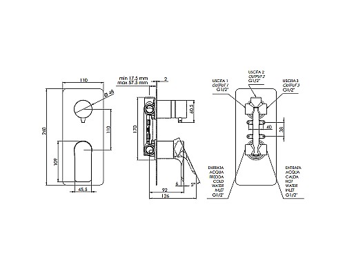 Смеситель для душа Remer Infinity i93DO Золото