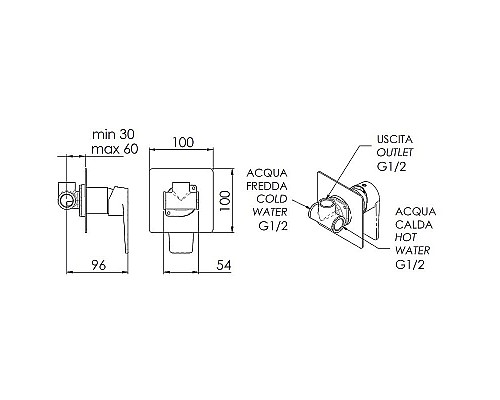 Смеситель для душа Remer Dream D30 Хром