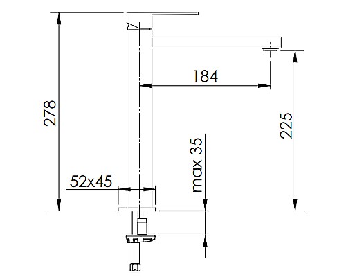 Смеситель для раковины Remer Q-Design QD10LXL Хром