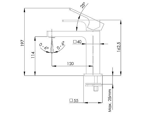 Смеситель для раковины Remer Absolute AU12DO Золото