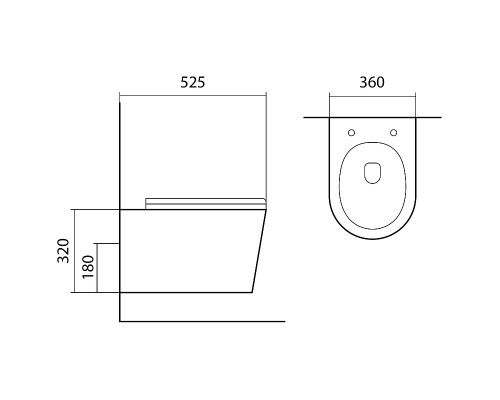 Унитаз Aquatek Вега AQ1905-MB подвесной Черный матовый с сиденьем Микролифт