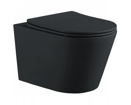 Унитаз Aquatek Вега AQ1905-MB подвесной Черный матовый с сиденьем Микролифт