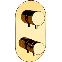 Смеситель для душа Remer Minimal Thermo NT92KBDO с термостатом Золото