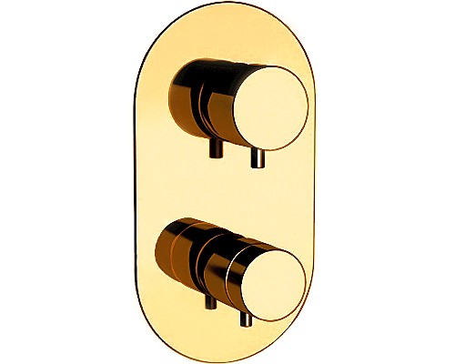 Смеситель для душа Remer Minimal Thermo NT92KBDO с термостатом Золото