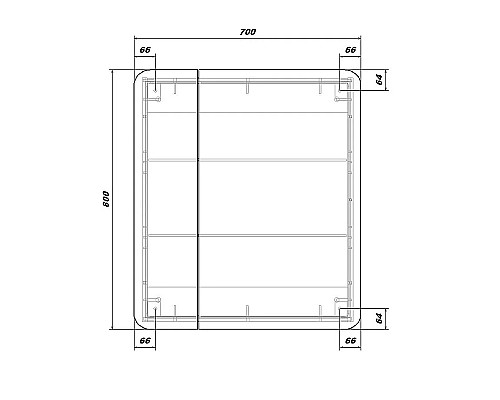 Зеркальный шкаф Sanstar Altea 70 325.1-2.4.1. Белый Зеркальный шкаф Sanstar Altea 70 325.1-2.4.1. Белый